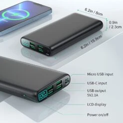 Hrtoj Batterie Portable De 26800 MAh -Monde Electronique Hrtoj Power Bank de 26800mah ports USB