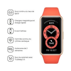 Montre Connectée Pour Ado -Monde Electronique Huawei Band 6 Adolescent suivi continu du taux doxygene