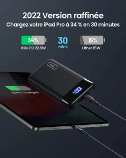 Batterie Externe 20000mAh INIU 9 Batterie Externe 20000mAh INIU -Monde Electronique INIU 20000mAh Version 2022 Ultra Rapide