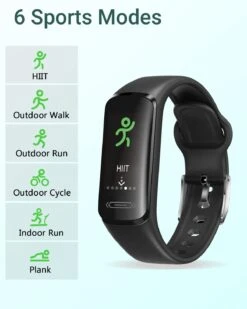 Bracelet Fitness Tracker Pour Sportif -Monde Electronique Kungix Montre Connectee 6 modes sportifs