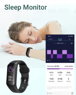 Bracelet Fitness Tracker Pour Sportif -Monde Electronique Kungix Montre Connectee moniteur de sommeil