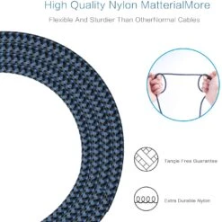 Lot De 3 Câble USB Type C 8 Lot De 3 Câble USB Type C -Monde Electronique Lot de 3 Cable USB Type C nylon