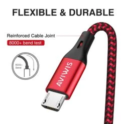 Lot De 3 Câbles Micro-USB AVIWIS -Monde Electronique Lot de 3 cables Micro USB AVIWIS flexible et durable