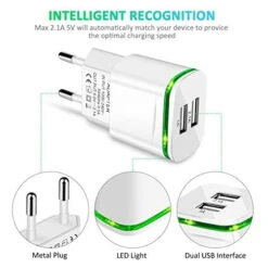 Lot De 2 Chargeurs Rapides -Monde Electronique Luoatip Lot de 2 Chargeur Rapide puce intelligente