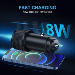 Luosike 36W Chargeur Pour Voiture 8 Luosike 36W Chargeur Pour Voiture -Monde Electronique Luosike 36 watts Chargeur pour voiture charge tres rapide