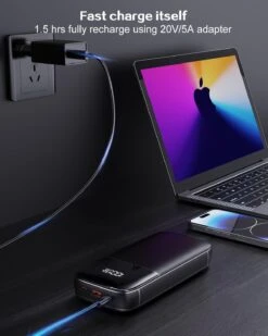 Mini Batterie Externe 100W Pour Ordi -Monde Electronique Mini Batterie Externe 100W pour Ordi charge rapide