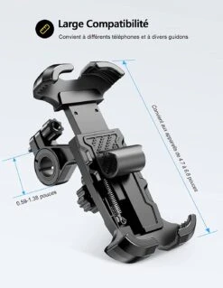 Porte Portable Vélo Universel -Monde Electronique Mohard Support telephone velo taille