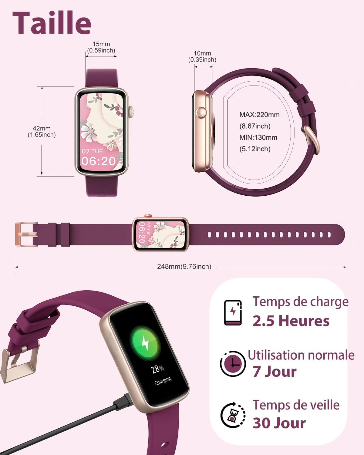 Montre Connecté Multisport Étanche Femme 10 Montre Connecté Multisport Étanche Femme – Image 8