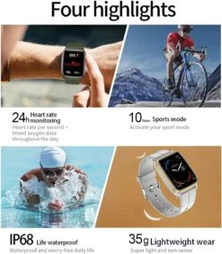 Montre Connecte Tensiomètre Étanche IP68 -Monde Electronique Montre Connecte Tensiometre Etanche Ip 68 sport