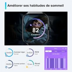 Montre Connectée Noir Pour Ado Garçon 10 Montre Connectée Noir Pour Ado Garçon -Monde Electronique Montre Connectee Ado 14 ans sommeil