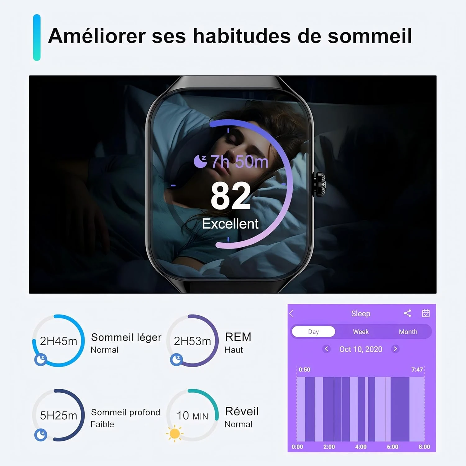 Montre Connectée Noir Pour Ado Garçon 5 Montre Connectée Noir Pour Ado Garçon – Image 3