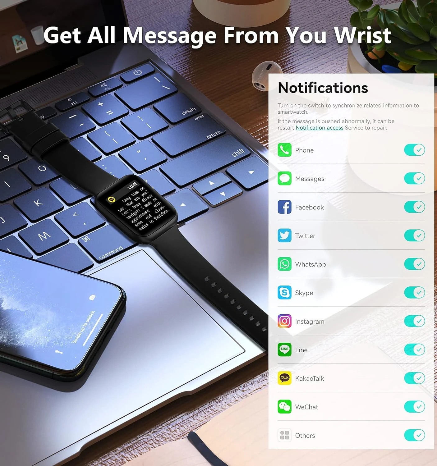 Montre Connectée Adolescent Donerton 7 Montre Connectée Adolescent Donerton – Image 5