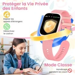 Montre Connectée Ado Fille Avec Suivi Position -Monde Electronique Montre Connectee Ado Fille Suivi Position Mode Ecole