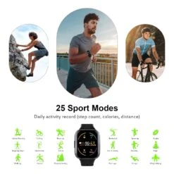 Montre Connectée Adolescent 1.69 Pouce -Monde Electronique Montre Connectee Adolescent 169 pouce modes sportifs