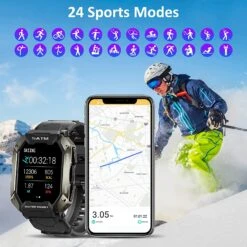 Montre Intelligente Pour Jeunes Adultes 5ATM -Monde Electronique Montre Connectee Adolescent Tesofit 24 modes sportifs