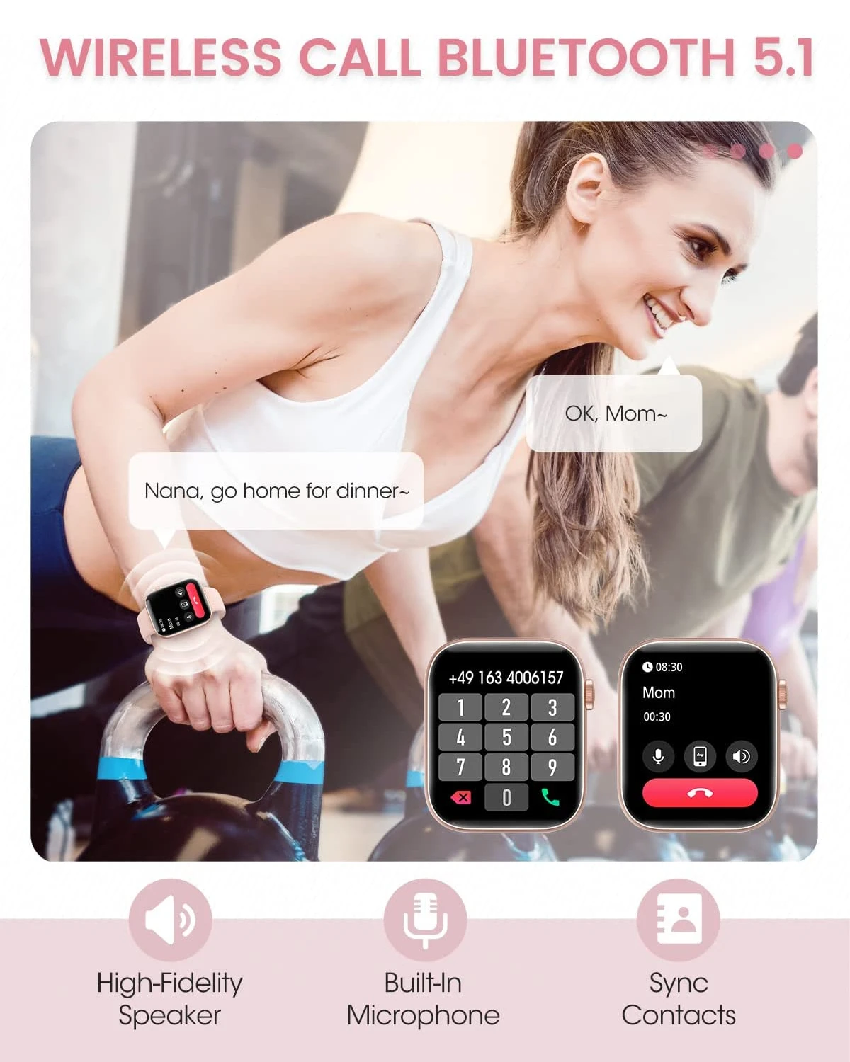 Smart Watch Pour Fille / Jeune Femme Fleur 6 Smart Watch Pour Fille / Jeune Femme Fleur – Image 4