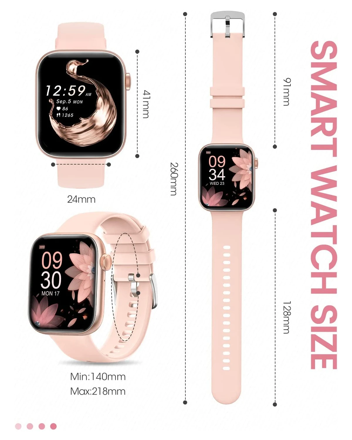 Smart Watch Pour Fille / Jeune Femme Fleur 8 Smart Watch Pour Fille / Jeune Femme Fleur – Image 6