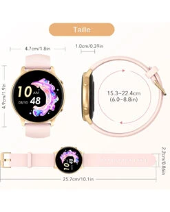 Montre Connectée Sport Fille Ado 15 Montre Connectée Sport Fille Ado -Monde Electronique Montre Connectee Adolescente Tuyoma dimensions taille
