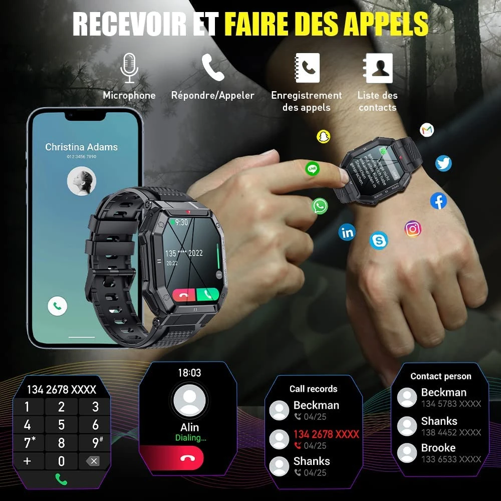 Smart Watch Pour Adolescents Résistante 7 Smart Watch Pour Adolescents Résistante – Image 5