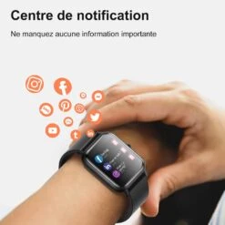 Montre Intelligente Android Waterproof -Monde Electronique Montre Connectee Android Etanche centre de notifications