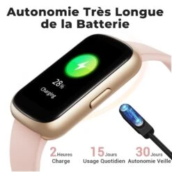 Montre Intelligente Femme Étanche Aquabike -Monde Electronique Montre Connectee Aquabike autonomie tres longue