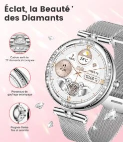 Montre Connectée Argent Et Rose 12 Montre Connectée Argent Et Rose -Monde Electronique Montre Connectee Argent et Rose beaute