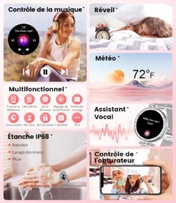 Montre Connectée Argent Et Rose 14 Montre Connectée Argent Et Rose -Monde Electronique Montre Connectee Argent et Rose fonctions