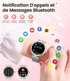 Montre Connectée Argent Et Rose 16 Montre Connectée Argent Et Rose -Monde Electronique Montre Connectee Argent et Rose notification