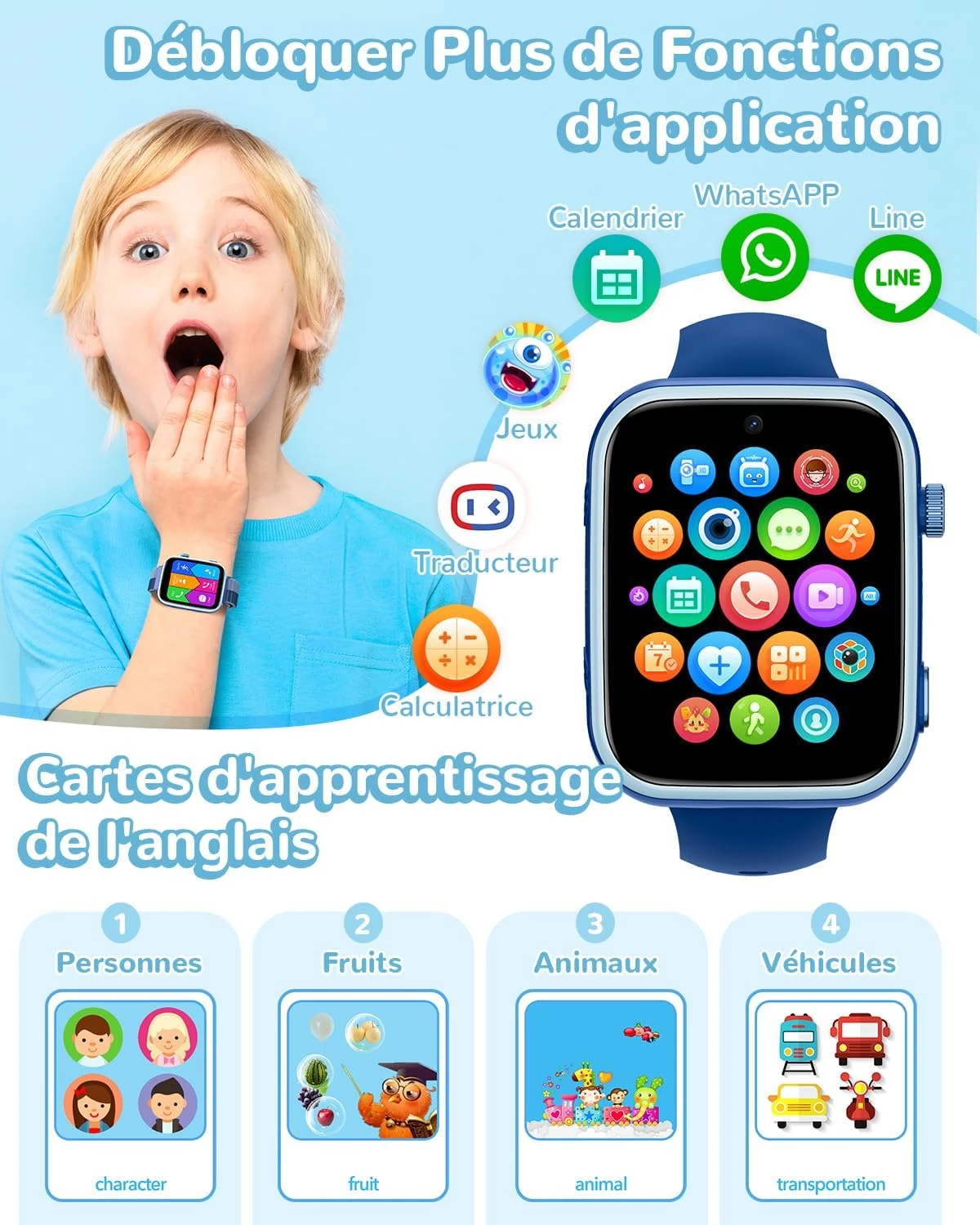 Montre Connectée Avec Appel Et Message Pour Ado 9 Montre Connectée Avec Appel Et Message Pour Ado – Image 7