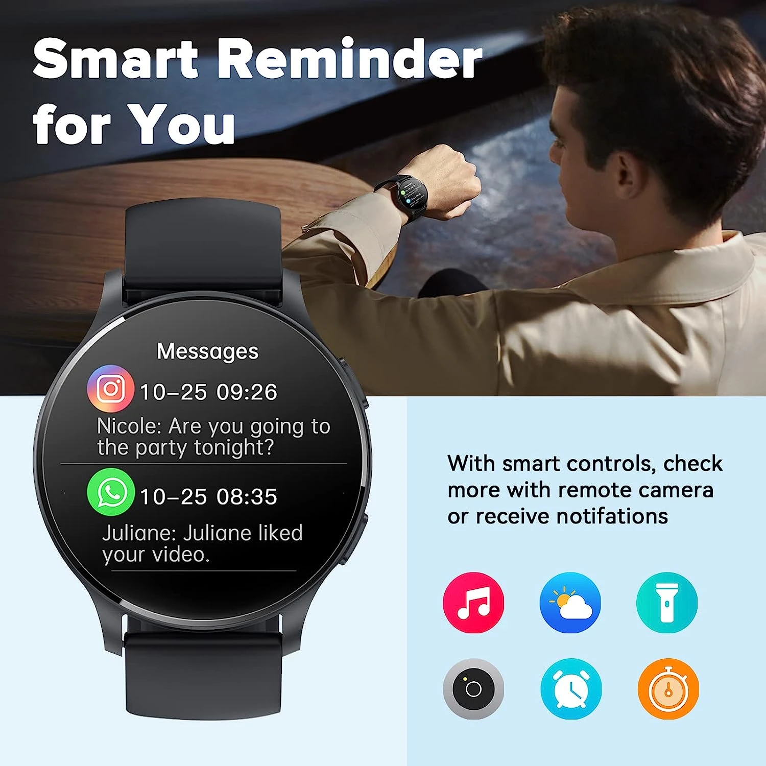 Montre Connectée Bluetooth Étanche 5 Montre Connectée Bluetooth Étanche – Image 3