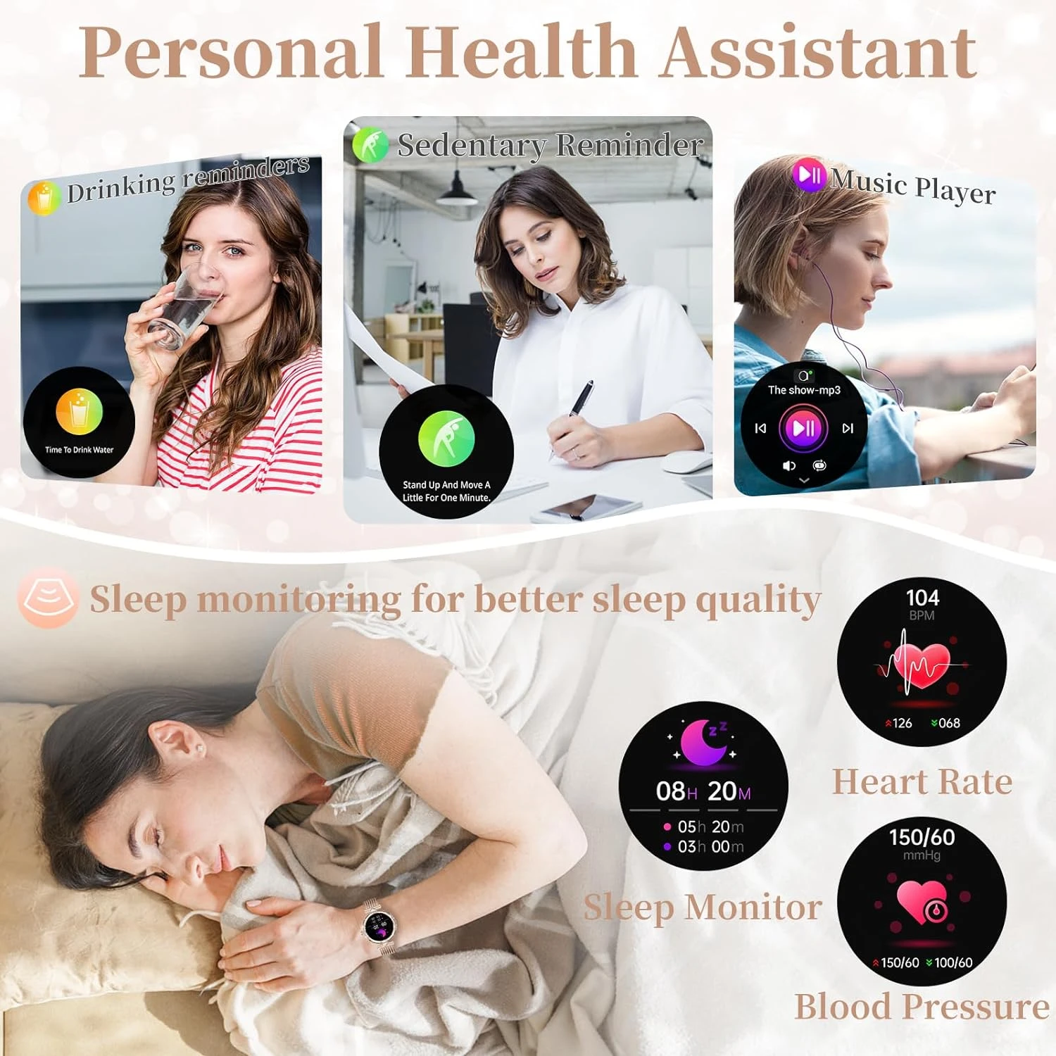 Montre Connectée Chic Femme 4 Montre Connectée Chic Femme – Image 2