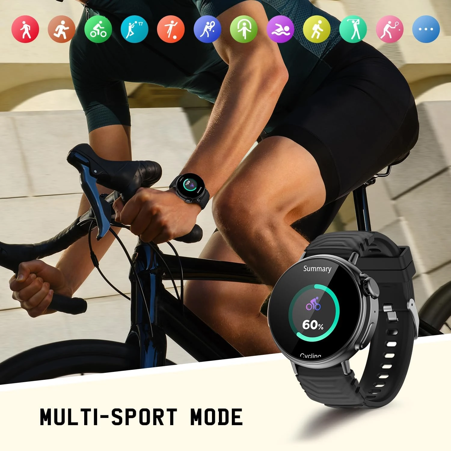 Montre Intelligente + 120 Modes Sportifs 4 Montre Intelligente + 120 Modes Sportifs – Image 2