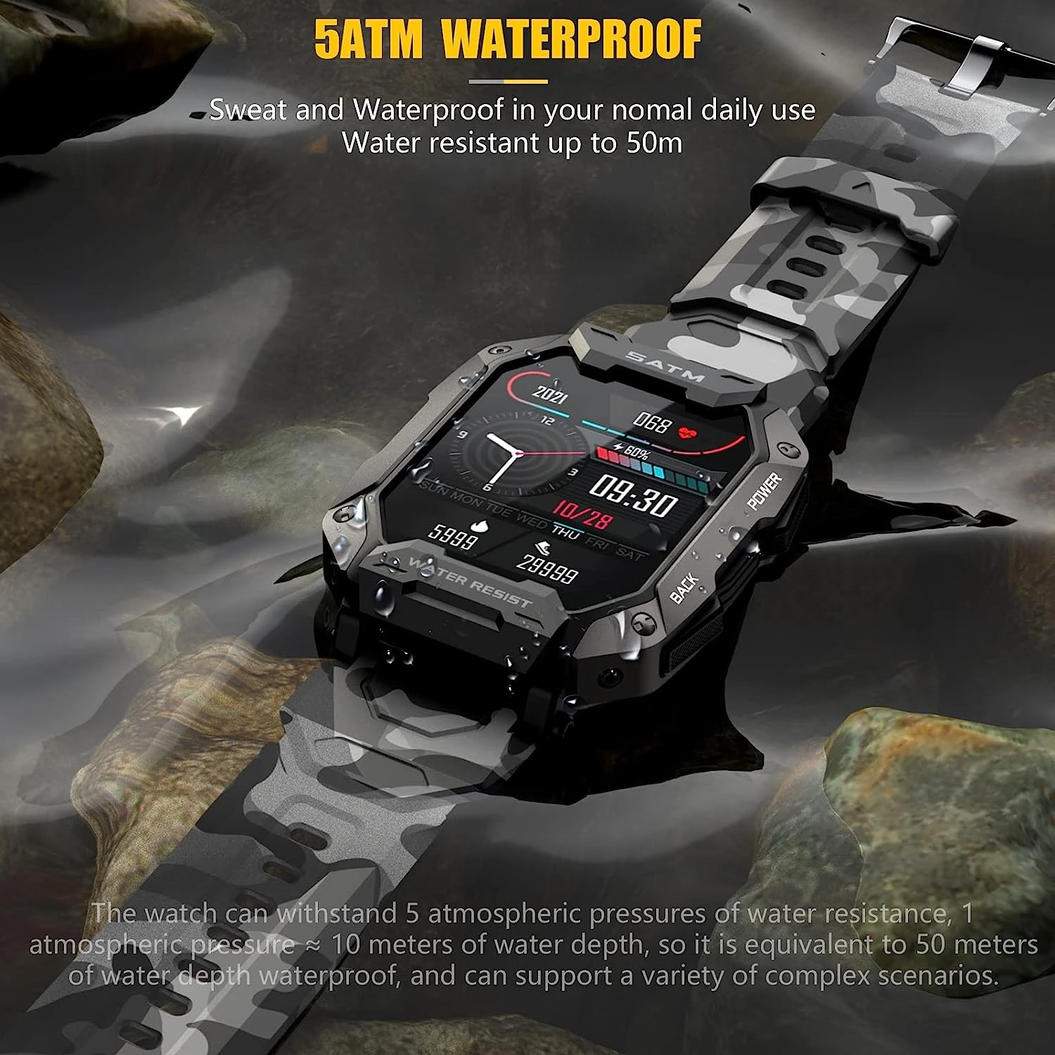 Montre Connectée Étanche 50 Mètres 9 Montre Connectée Étanche 50 Mètres – Image 7