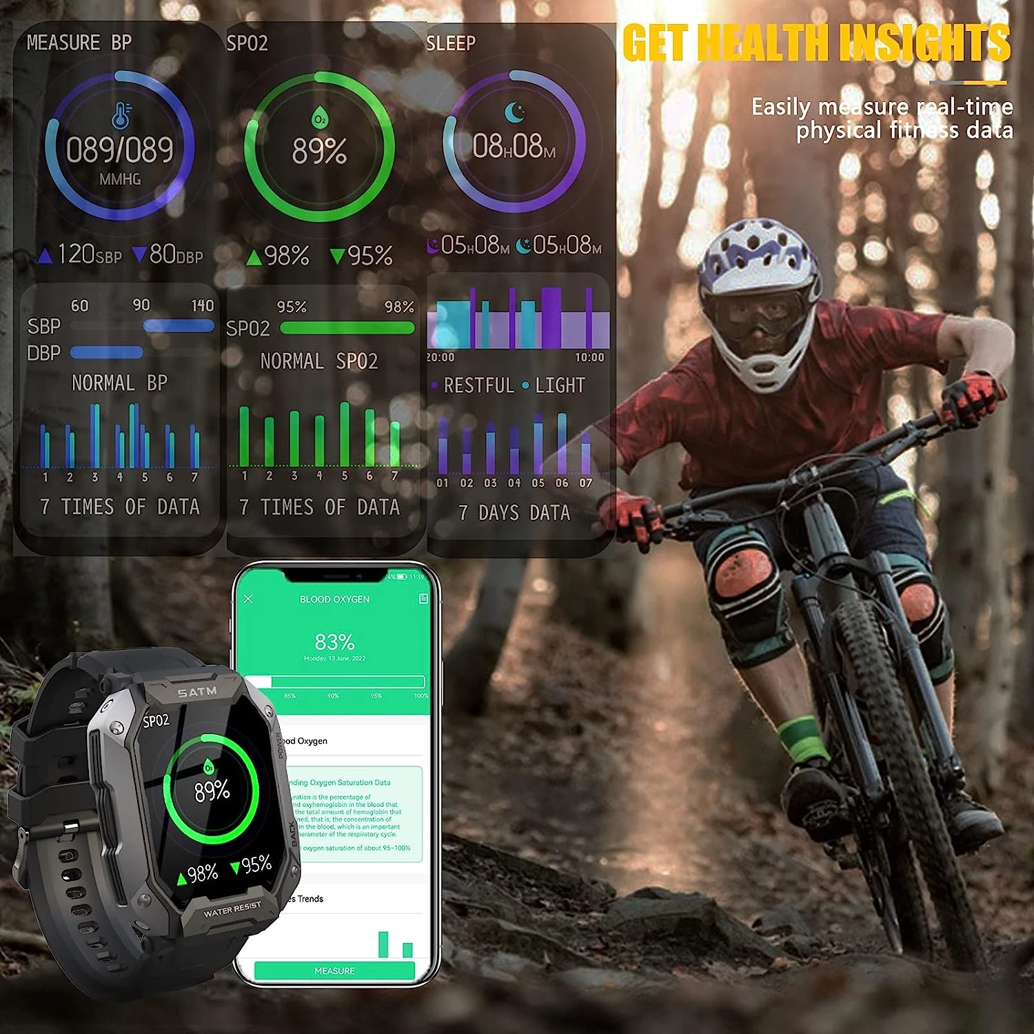 Montre Connectée Étanche 50 Mètres 8 Montre Connectée Étanche 50 Mètres – Image 6