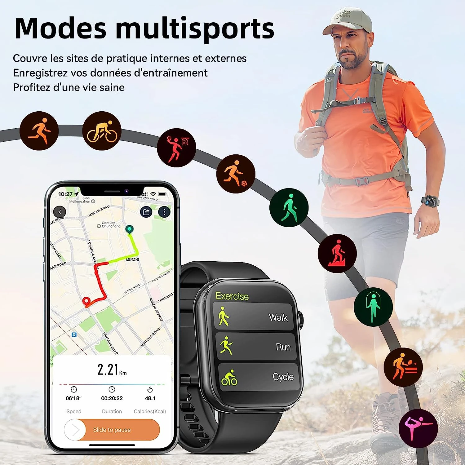 Montre Connectée Étanche IOS 7 Montre Connectée Étanche IOS – Image 5