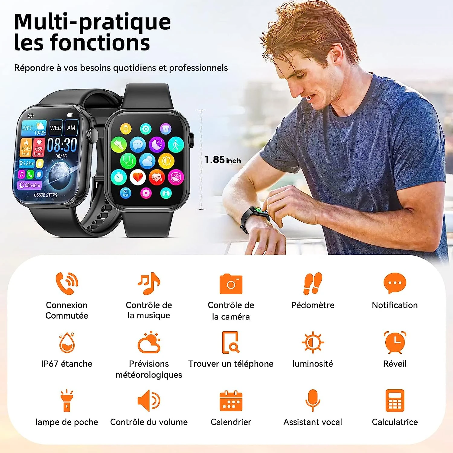 Montre Connectée Étanche IOS 8 Montre Connectée Étanche IOS – Image 6