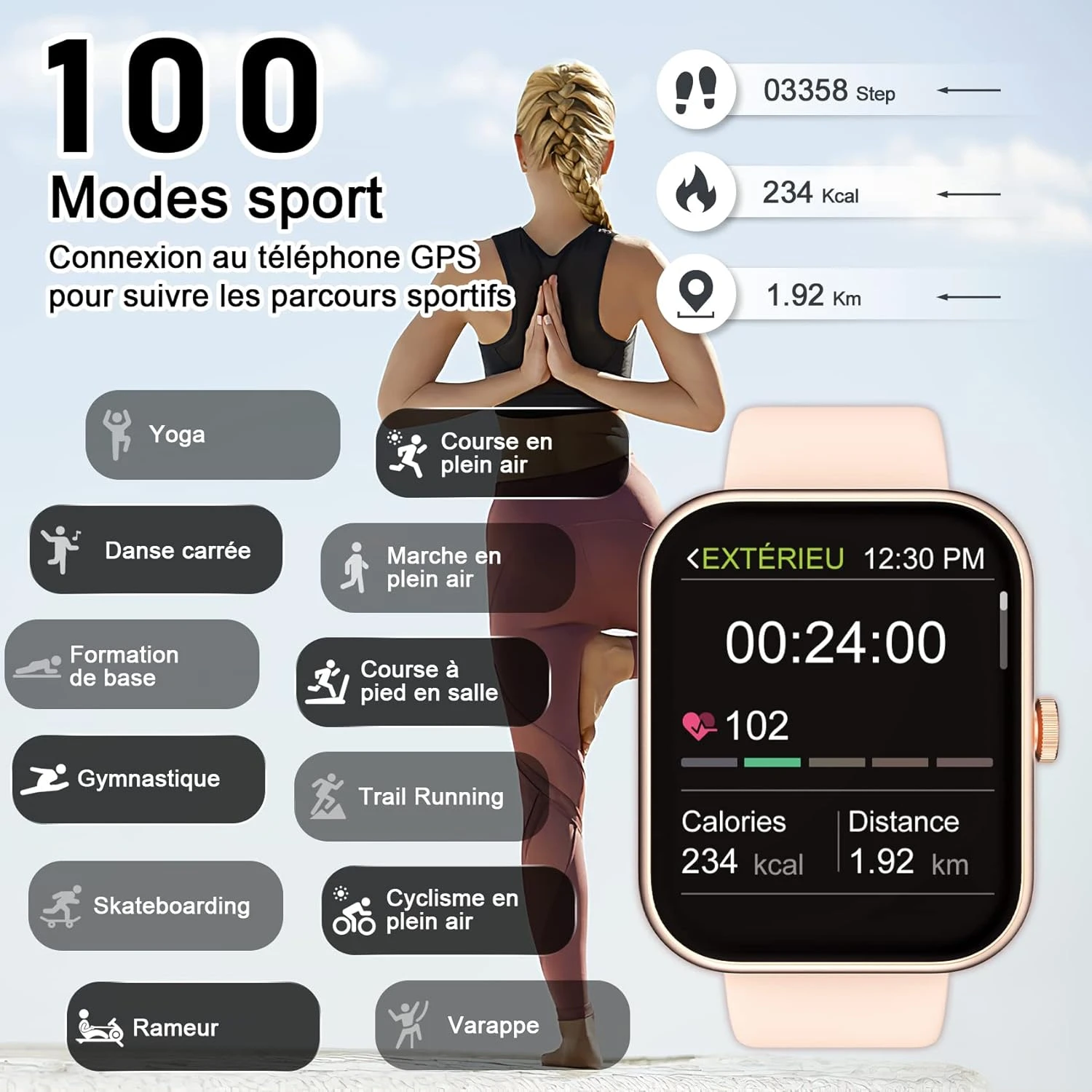 Montre Connectée Femme Android Et IOS 8 Montre Connectée Femme Android Et IOS – Image 6