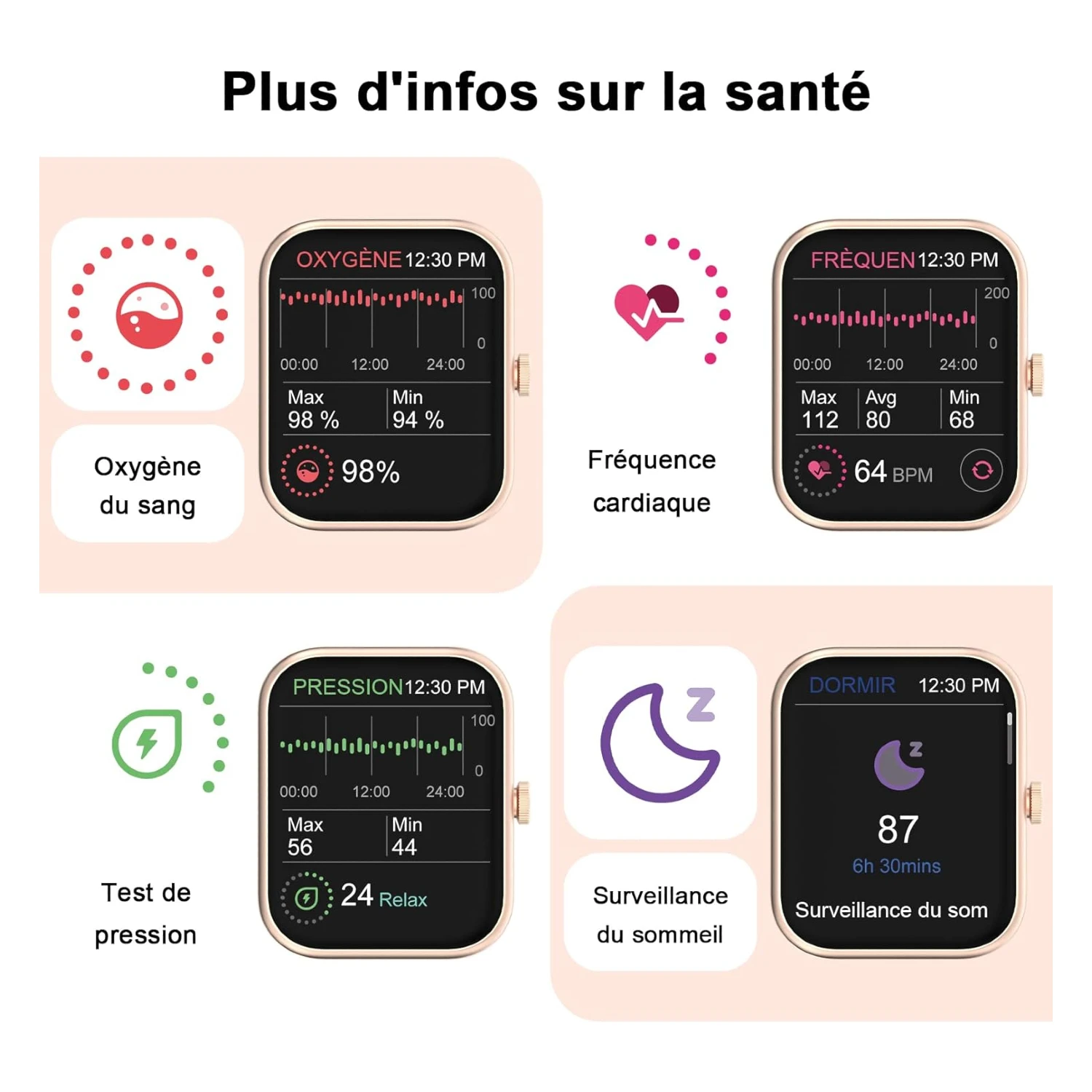 Montre Connectée Femme Android Et IOS 4 Montre Connectée Femme Android Et IOS – Image 2