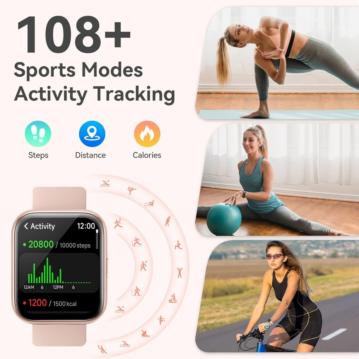 Montre Connectée Femme Blanche 8 Montre Connectée Femme Blanche – Image 6