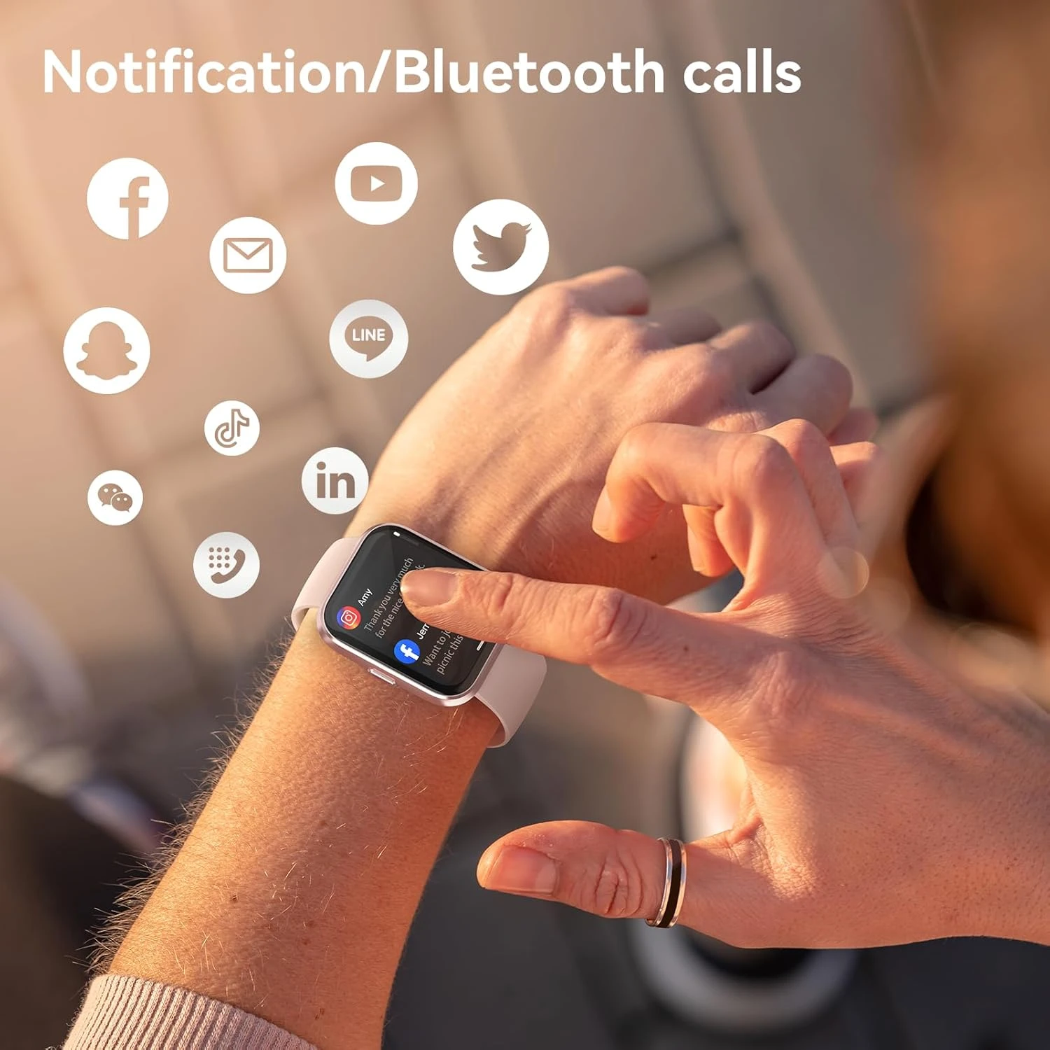 Montre Connectée Femme Blanche 5 Montre Connectée Femme Blanche – Image 3