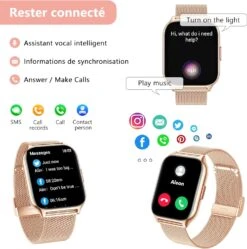 Montre Connectée Femme Bracelet Maille 10 Montre Connectée Femme Bracelet Maille -Monde Electronique Montre Connectee Femme Bracelet Maille notifications