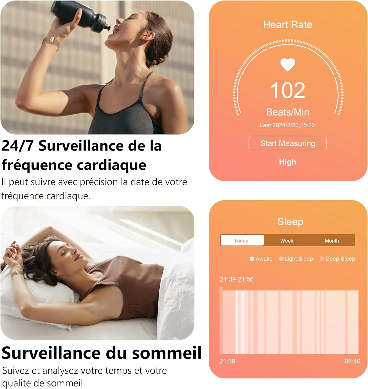 Montre Connectée Femme Bracelet Maille 4 Montre Connectée Femme Bracelet Maille – Image 2