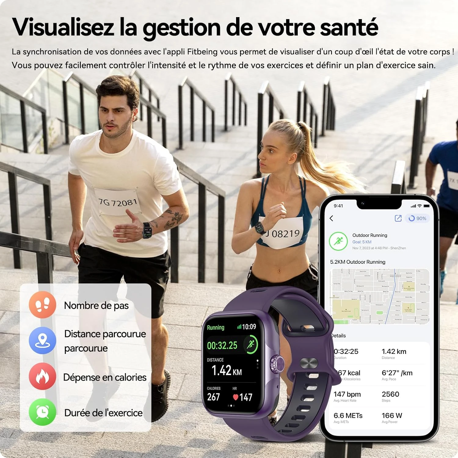 Montre Connectée Femme GPS Étanche 6 Montre Connectée Femme GPS Étanche – Image 4