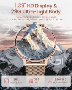 Montre Connectée Femme Gold -Monde Electronique Montre Connectee Femme Gold fond decran