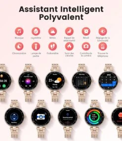 Montre Connectée Femme Luxe -Monde Electronique Montre Connectee Femme Luxe assistant intelligent