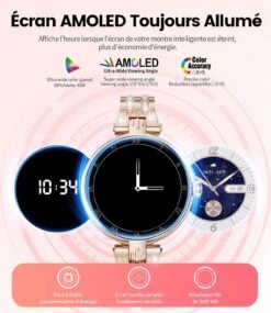 Montre Connectée Femme Luxe -Monde Electronique Montre Connectee Femme Luxe ecran AMOLED