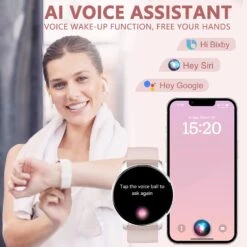 Montre Connectée Femme Multifonction -Monde Electronique Montre Connectee Femme Multifonction assistant vocal