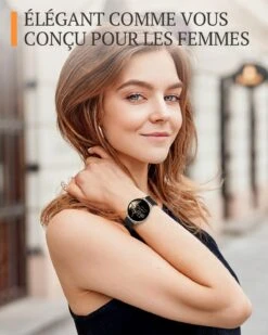 Montre Connectée Femme Noir Et Or 14 Montre Connectée Femme Noir Et Or -Monde Electronique Montre Connectee Femme Noir et Or elegante