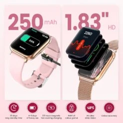 Montre Connectée Sport Féminine -Monde Electronique Montre Connectee Femme Or Jaune autonomie