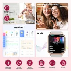 Montre Connectée Sport Féminine -Monde Electronique Montre Connectee Femme Or Jaune fonctions